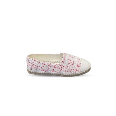CHANEL WOMEN’S ESPADRILLES THICK SOLE 2023 NEW GRASS KNITTED LEATHER SHOES 