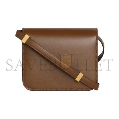 CELINE SHOULDER BAG IN TEEN CLASSIC POLISHING CALFSKIN 192523DLS.04FG (18.5*15.5*6cm)