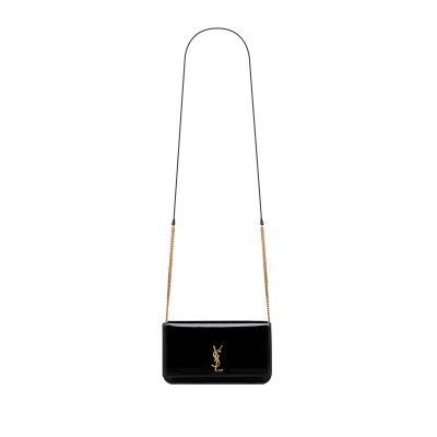 YSL CASSANDRE PHONE HOLDER IN PATENT LEATHER 808548BMIIJ1000 (18*11*2.5cm)