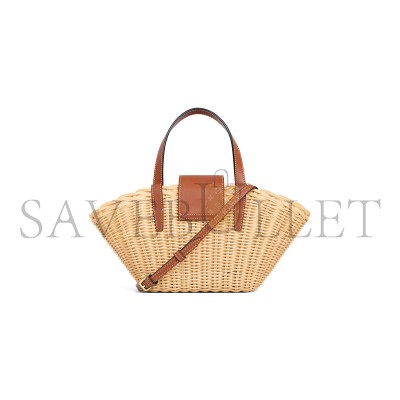 CELINE TEEN COUFFIN IN WICKER AND NATURAL CALFSKIN 116572FWE.02NT (32*14*7cm)