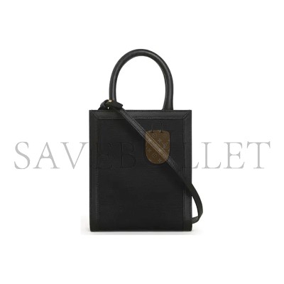 CELINE MINI TOTE IN CABAS TRIOMPHE CANVAS AND CALFSKIN 193302CSU.38NO (21*17*4cm)