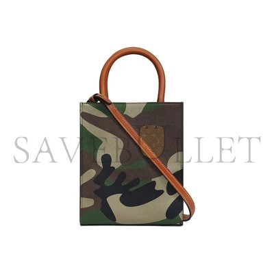 CELINE MINI TOTE IN CABAS TRIOMPHE PRINTS AND LEATHER 194372DFJ.15KH (21*17*4cm)