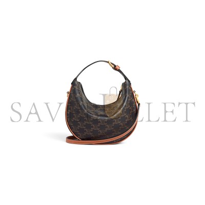 CELINE TEEN CELINE LULU IN TRIOMPHE CANVAS AND CALFSKIN 120722FQM.04LU (24*21*5cm)
