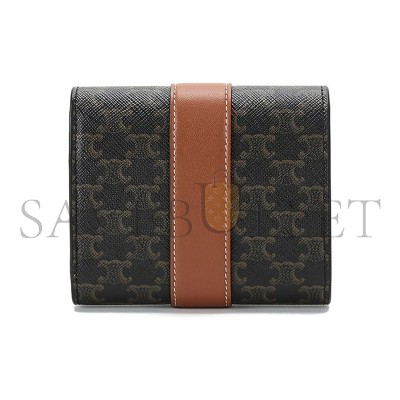 CELINE TRIFOLD WALLET TRIOMPHE IN TRIOMPHE CANVAS 10D572BZ9.04LU (10*9*2.5cm)
