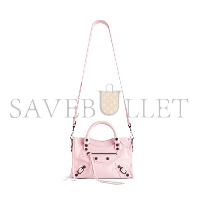 BALENCIAGA WOMEN'S LE CITY BAG MINI IN PETAL PINK 8063952ABEK5723 (23.8*16*6.3cm)