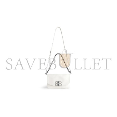 BALENCIAGA SMALL BB SOFT IN WHITE 7485982AAIY9001 (26*25*3cm)