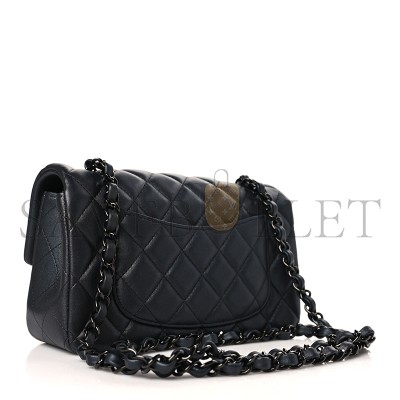 CHANEL MASTER LAMBSKIN QUILTED MINI RECTANGULAR FLAP SO BLACK 1312602 (20*12*6cm)