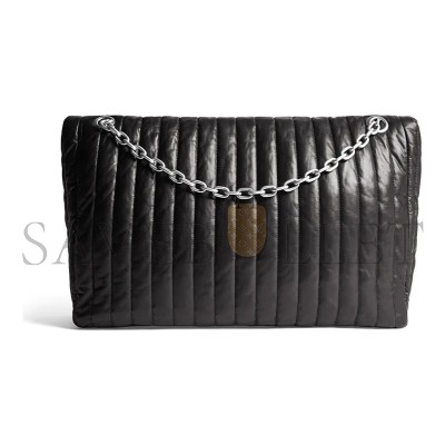 BALENCIAGA WOMEN'S MONACO CHAIN BAG LARGE IN BLACK 7659332AASE1000 (43.5*32*13cm)