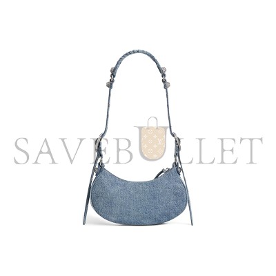 BALENCIAGA WOMEN'S LE CAGOLE SHOULDER BAG XS IN BLUE 6713092109U4715 (25.9*16*9.9cm)