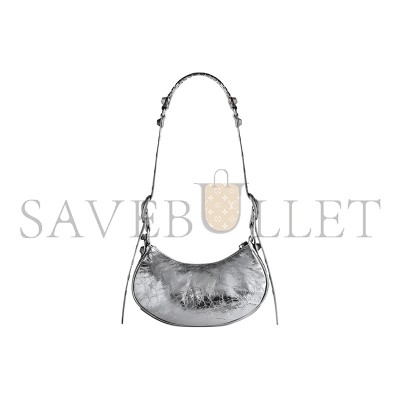 BALENCIAGA WOMEN'S LE CAGOLE SHOULDER BAG XS IN SILVER 6713090GT3Y8103 (25.9*16*9.9cm)