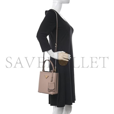 PRADA SAFFIANO CUIR CALFSKIN SMALL PANIER BUCKET BAG CIPRIA 1BA217 (18*17*10.5cm) 