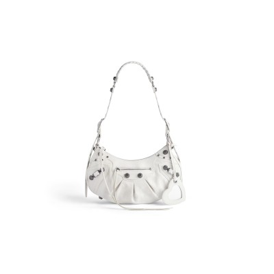 BALENCIAGA WOMEN'S LE CAGOLE SHOULDER BAG SMALL IN WHITE 6713071VG9Y9104 (33*16*8.4cm)