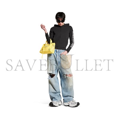 BALENCIAGA WOMEN'S LE CITY BAG SMALL IN CITRUS 8114422AA9S3504 (29.9*19.1*9.9cm)