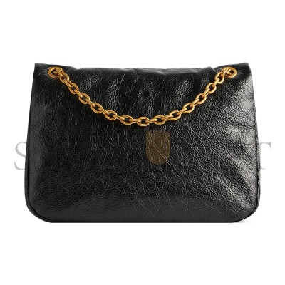 BALENCIAGA WOMEN'S MONACO BAG MINI IN BLACK 7816722AAR81000 (24.8*22*11.9cm)