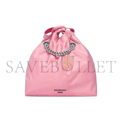 BALENCIAGA WOMEN'S CRUSH TOTE BAG SMALL IN PINK 742942210IU5812 (25.9*23.9*9.9cm)