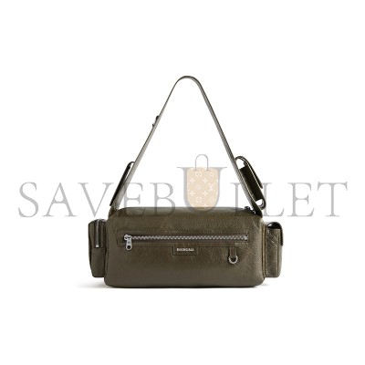 BALENCIAGA SUPERBUSY SLING BAG SMALL IN GREEN 702167210C83503 (36*15*13cm)