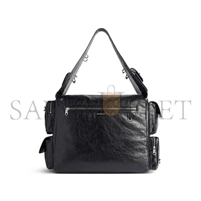 BALENCIAGA MEN'S SUPERBUSY SLING BAG LARGE IN BLACK 7021682ABDJ1000 (41.9*29*18.9cm)
