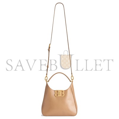 BALENCIAGA WOMEN'S BB SOFT HOBO BAG SMALL IN NUDE 8019282ABEC2621 (20.5*20*6.8cm)