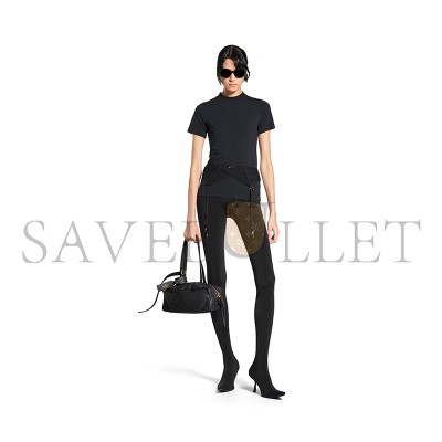 BALENCIAGA WOMEN'S CARRIE BOWLING BAG SMALL IN BLACK 8329202ABNQ1000 (30.9*11.9*11.9cm)
