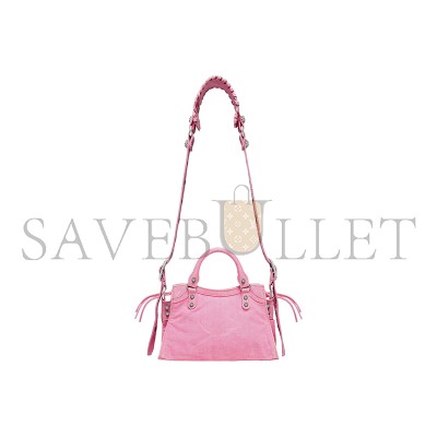 BALENCIAGA SMALL NEO CAGOLE CITY IN DENIM POWDER 700940210BJ5809 (25.9*17.8*11.4cm)