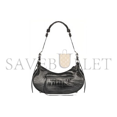 BALENCIAGA WOMEN'S LE CAGOLE SHOULDER BAG SMALL IN BLACK 6713071VG9Y2000 (33*16*8.4cm)