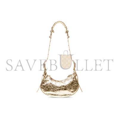 BALENCIAGA WOMEN'S LE CAGOLE SHOULDER BAG XS IN DIAMOND GOLD 671309210D48006 (25.9*16*9.9cm)
