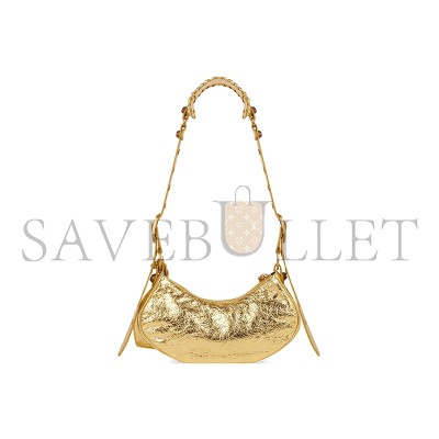 BALENCIAGA WOMEN'S LE CAGOLE SHOULDER BAG XS IN GOLD 6713090GT3M8005 (25.9*16*9.9cm)