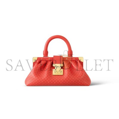LOUIS VUITTON MONOGRAM CLUTCH RED IN CALFSKIN LEATHER WITH GOLD TONE M22327 (28*14*10cm)