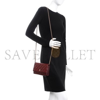 CHANEL CLASSIC WALLET ON CHAIN GRAINED SHINY CALFSKIN AP4241 (19.5*12*4cm) 
