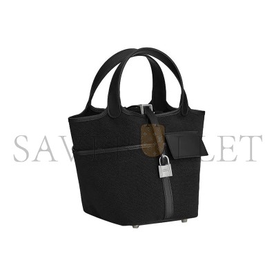 HERMES PICOTIN LOCK 18 GARGO GOELAND SWIFT SILVER HARDWARE H083189CKAA  (18*18*13cm)