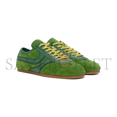 DRIES VAN NOTEN GREEN SUEDE SNEAKERS 241-1159