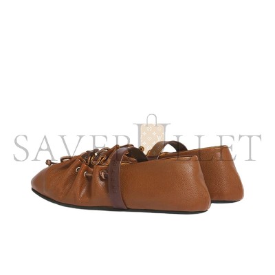 MARNI SOFT BALLET LAMBSKIN LEATHER FLAT SHOES WITH ROUND TOE BAMS006400