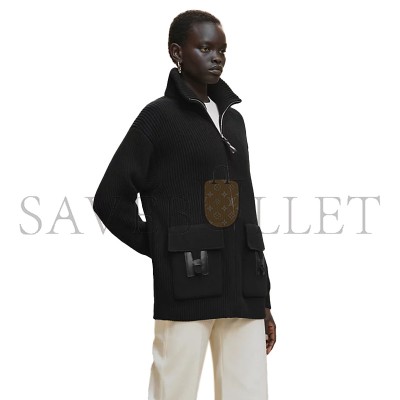 HERMES WOOL KNIT JACKET H5H2228D30234 HERMES WOOL KNIT JACKET H5H2228D30234