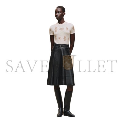 HERMES FERRONNERIE SHORT-SLEEVE SWEATER H6E2685DCMV36