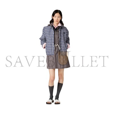 MIU MIU CHECKED FABRIC BLOUSON JACKET ML1263