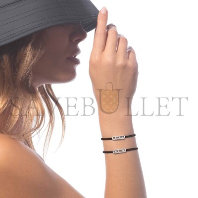 MESSIKA MESSIKA CARE(S) BLACK CORD PAVÉ BRACELET WHITE GOLD DIAMOND BRACELET 14141-WG