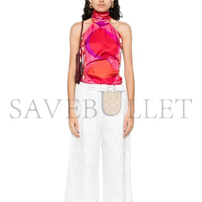 PUCCI PINK GRAPHIC-PRINT TOP