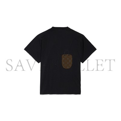 BALENCIAGA MEN'S BALENCIAGA SACRÉ COEUR OVERSIZED T-SHIRT IN BLACK 850345TUVE41000