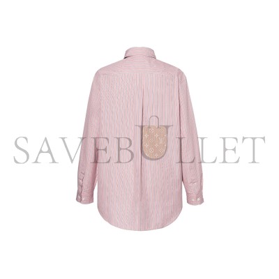 MIU MIU PINK STRIPED COTTON POPLIN SHIRT MK2007