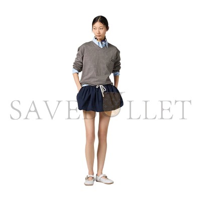 MIU MIU JACQUARD JERSEY T-SHIRT MJLA46