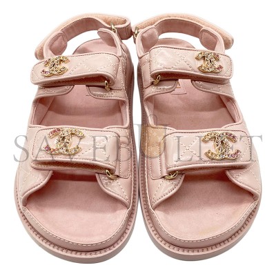 CHANEL SANDALS SHINY LAMBSKIN G35927