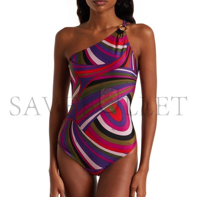 PUCCI IRIDE ONE-SHOULDER ONE-PIECE SWIMSUIT