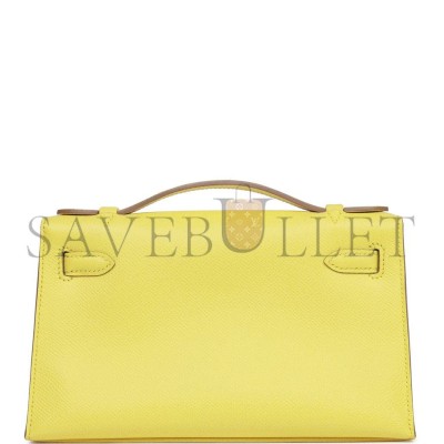 HERMES KELLY POCHETTE EPSOM GOLD HARDWARE (22*14*7cm) HERMES KELLY POCHETTE EPSOM GOLD HARDWARE (22*14*7cm)