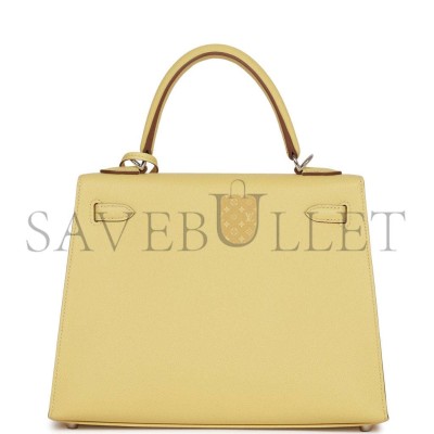 HERMES KELLY 25 EPSOM PALLADIUM HARDWARE (25*17*7cm) HERMES KELLY 25 EPSOM PALLADIUM HARDWARE (25*17*7cm)