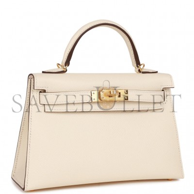 HERMES MINI KELLY SELLIER EPSOM GOLD HARDWARE (19*12*5.5cm) HERMES MINI KELLY SELLIER EPSOM GOLD HARDWARE (19*12*5.5cm)