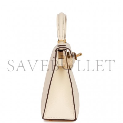 HERMES MINI KELLY SELLIER EPSOM GOLD HARDWARE (19*12*5.5cm)