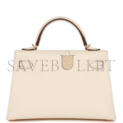 HERMES MINI KELLY SELLIER EPSOM GOLD HARDWARE (19*12*5.5cm) HERMES MINI KELLY SELLIER EPSOM GOLD HARDWARE (19*12*5.5cm)
