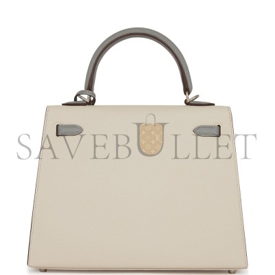 HERMES KELLY 25 EPSOM BRUSHED PALLADIUM HARDWARE (25*17*7cm) HERMES KELLY 25 EPSOM BRUSHED PALLADIUM HARDWARE (25*17*7cm)
