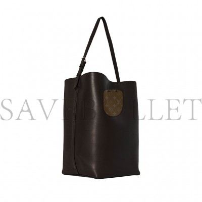 T*E R*W LARGE NS SHOULDER BAG IN LEATHER DARK BROWN W1587L72DBP (43*38*20cm) 13749