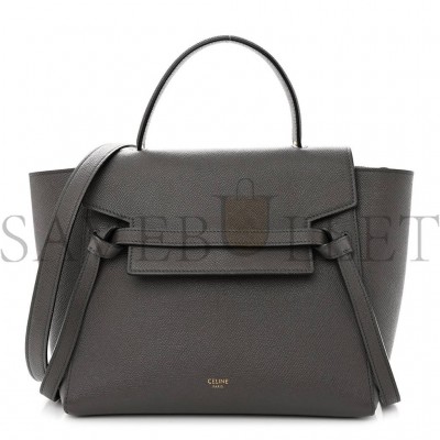 CELINE GRAINED CALFSKIN NANO BELT BAG GREY (25*24*13cm) CELINE GRAINED CALFSKIN NANO BELT BAG GREY (25*24*13cm)